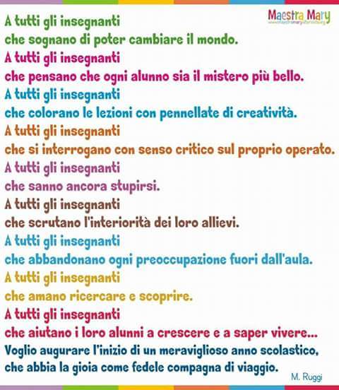 Auguri di Buon Anno Scolastico