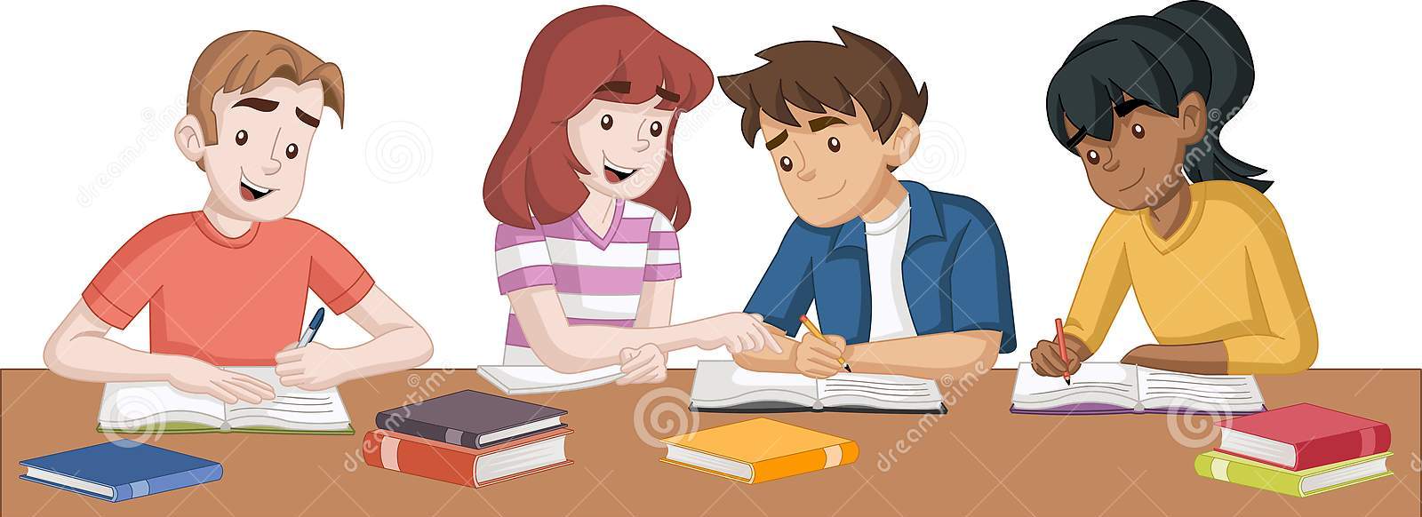 cartoon-teenager-students-books-kids-studying-134763679