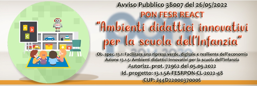 logo pon fesr infanzia ict